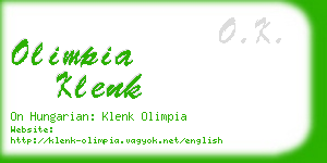 olimpia klenk business card